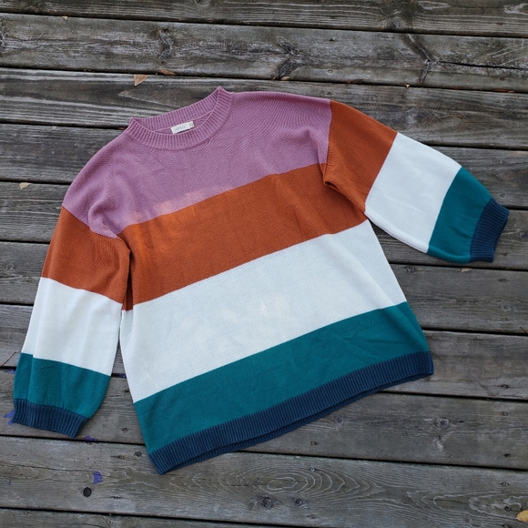 Roolee | Striped Colorblock Sweater - Picture 2 of 5